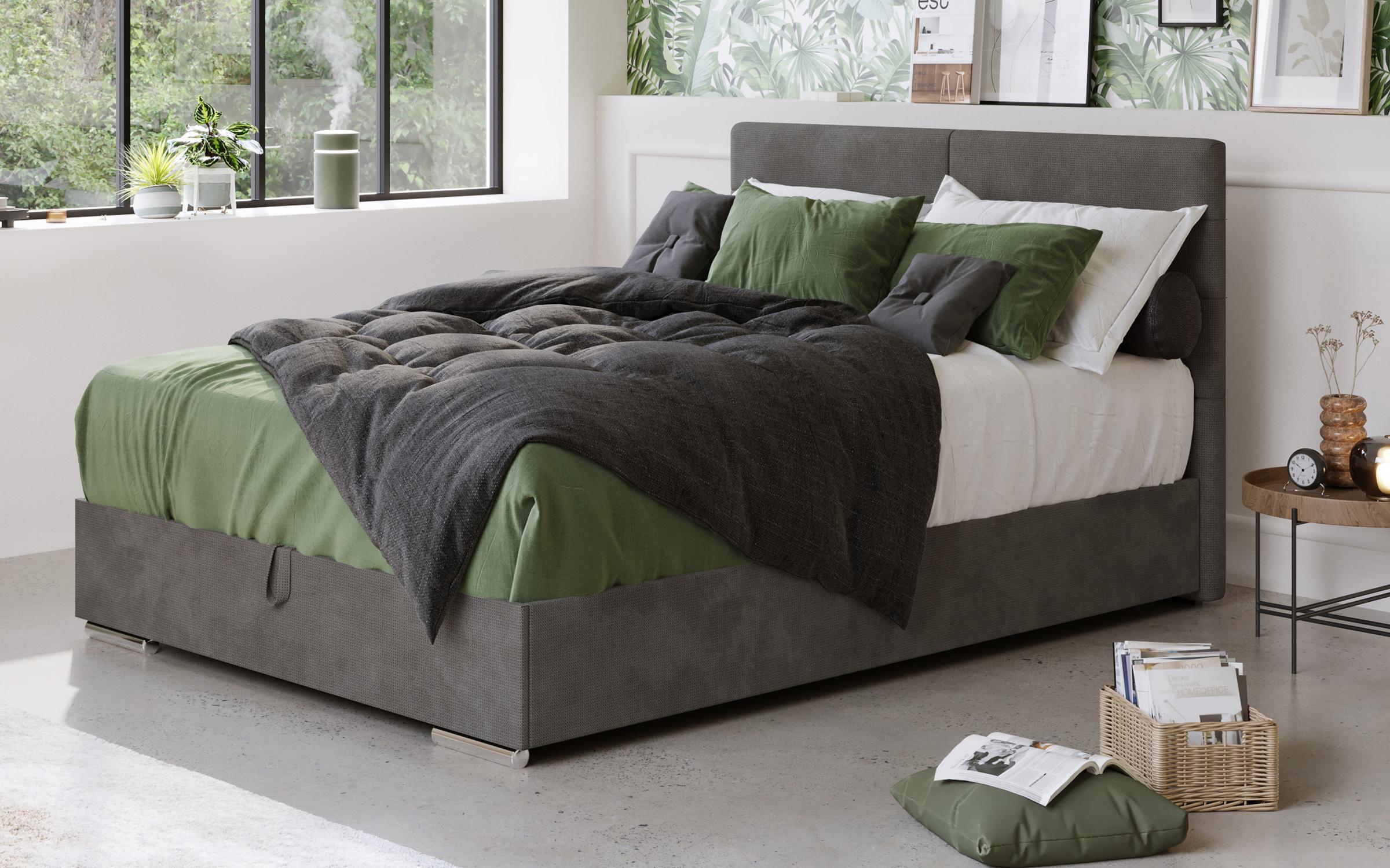 Vindi Boxspring franciaágy + felső matrac 120/200, szürke  1